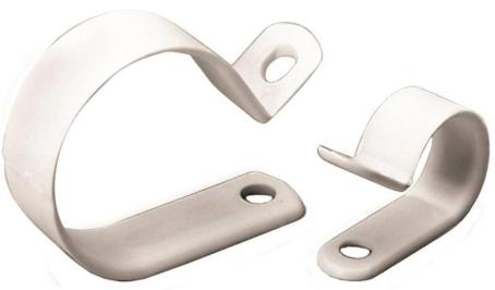 Cable Clamp, Poly, 1-Hole, 1/4