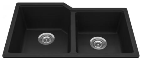 Kitchen Sink, Double Bowl, Undermount, Granite MATTE BLACK, 31