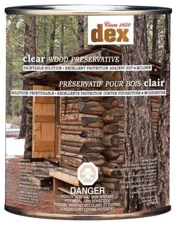 Wood Preservative, DEX Clear, Circa 1850, 946 ml