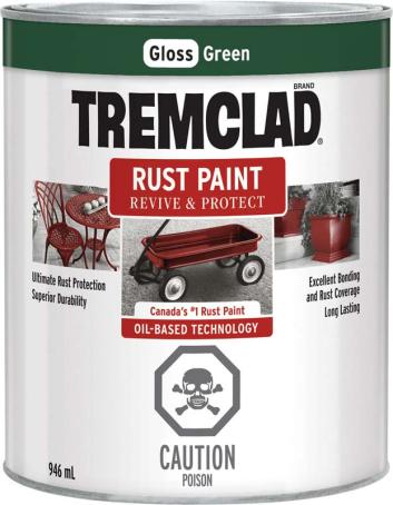 Tremclad Rust Paint, Green, 946 ml