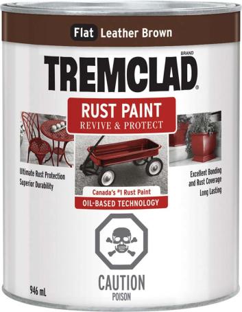 Tremclad Rust Paint, Leather Brown, 946 ml
