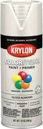 Spray Paint, Krylon COLORmaxx, Gloss Almond, 340 gram