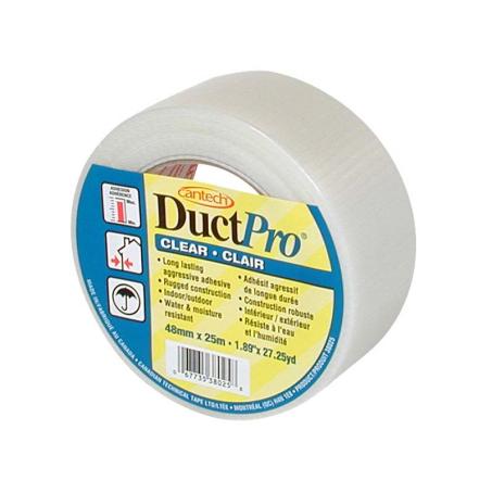 Duct Tape, Duct Pro, Clear, 48mm x 25m