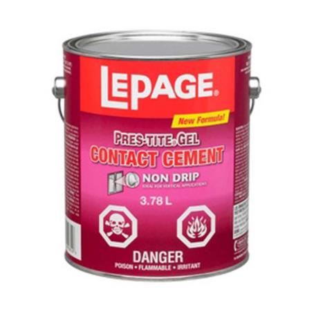 Contact Cement, Lepages Prestite Gel, 3.8 liter pail
