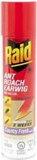 Insecticide, Raid Ant/Roach/Earwig, 350 g spray