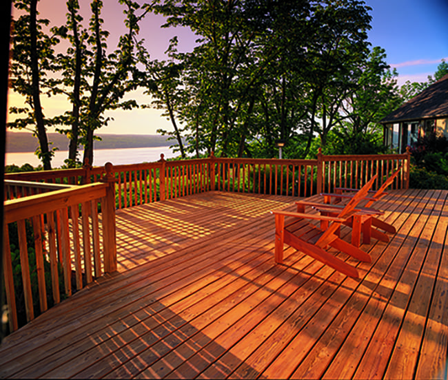 picture of a cedar deck