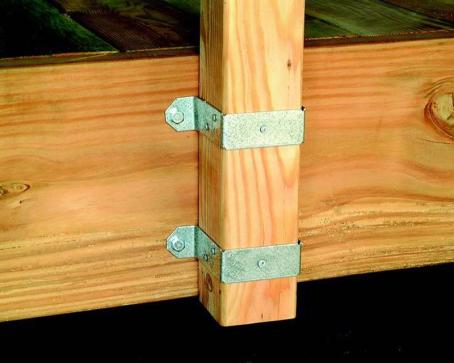 Deck Post Tie, for 4x4, Galvanized