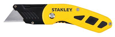 Utility Knife, Fixed Folding Blade, Metal Body, (uses standard double-ended blades) Stanley
