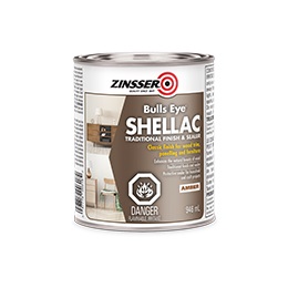 Shellac, Zinsser Bulls Eye Clear Shellac Sealer, 3 lb, Amber, 946 ml