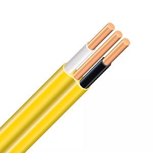 Wire, Electrical, 12/2 NMD90, Yellow, 5 meter coil