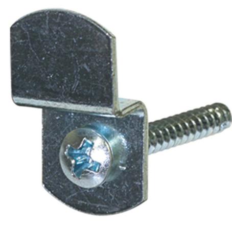 Mirror Clips, Metal, with Screws & Anchors,4/pkg