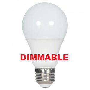 Light Bulb, LED, Standard A19, 8 Watt, Warm White, Dimmable, 2/pkg, Luminus