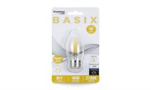 Light Bulb, LED Chandelier B11/E26, 4 Watt, Warm White Clear, 1/pkg, Luminus