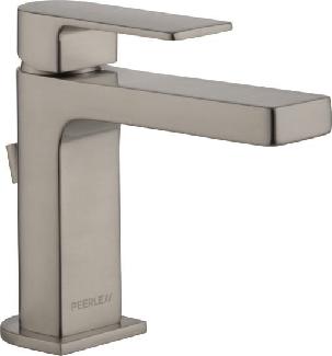 Lavatory Faucet, Single Lever, Single Hole, with Pop-Up, BRUSHED NICKEL, Peerless XANDER