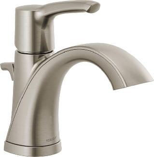 Lavatory Faucet, Single Lever, Single Hole, with Pop-Up, STAINLESS STEEL, Peerless PARKWOOD