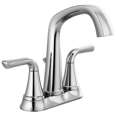 Lavatory Faucet, Two Handle, Three Hole, with Pop-Up, POLISHED CHROME, Delta LARKIN