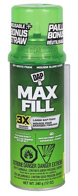 Spray Foam, Touch'n Foam, Max-Fill Triple Expansion, 16 oz, Spray Can