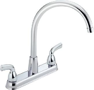 Kitchen Faucet, Two Handle, High-Rise, POLISHED CHROME, Peerless