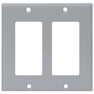Cover Plate, Decora, Double Gang, GREY