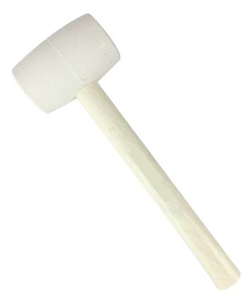 Rubber Mallet, 16 ounce, Soft, White