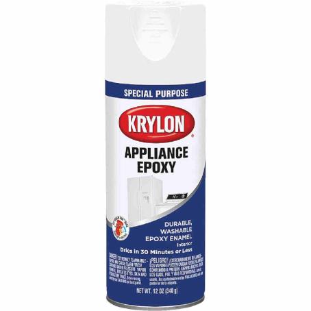 Spray Paint, Krylon Appliance Epoxy, White, 355 gram