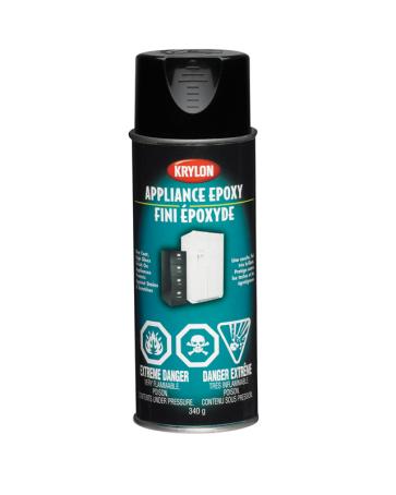 Spray Paint, Krylon Appliance Epoxy, Black, 355 gram