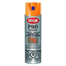 Spray Paint, Krylon Marking, Fluorescent Orange, Solvent-Base, Inverted-Spray, 482 gram