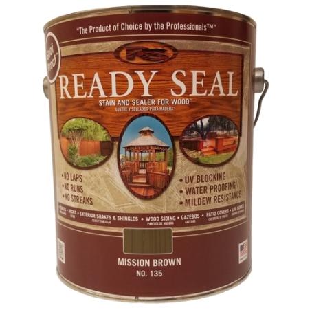 Ready Seal, Exterior Wood Stain & Sealer, Mission Brown, 3.78L