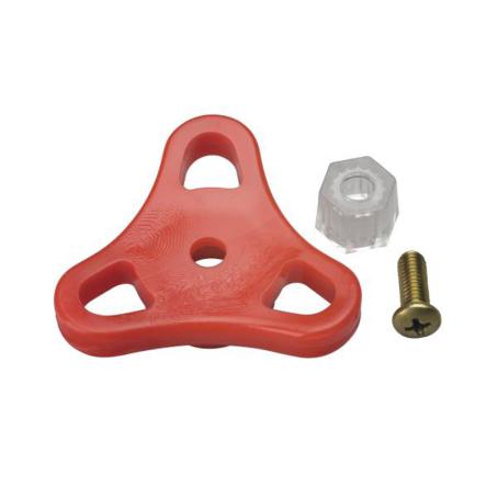 Faucet Handle, EMCO Laundry, Red with Insert, Moen