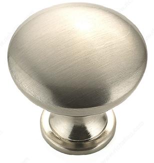 Cabinet Knob, 25 mm dia, BRUSHED NICKEL, Richelieu Contemporary 9041