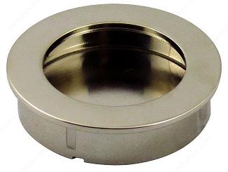 Recessed Pull, 60 mm dia Overall, BRUSHED NICKEL, Richelieu Contemporary 7226