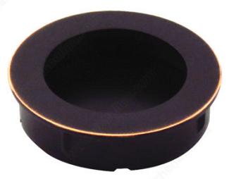 Recessed Pull, 60 mm dia Overall, OIL-RUBBED BRONZE, Richelieu Contemporary 7226