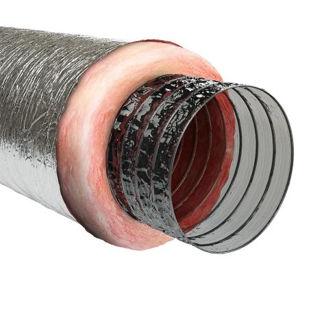 Insulated Flexible Duct, Aluminized, R4.2, 4