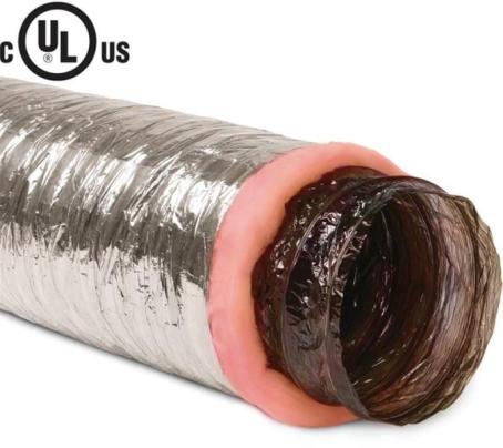 Insulated Flexible Duct, Aluminized, R4.2, 6