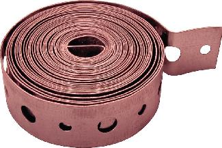 Perforated Strapping,Copper, 3/4