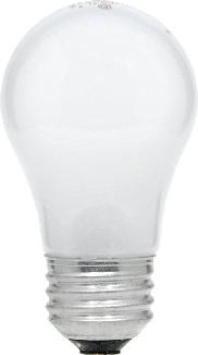 Light Bulb, Incandescent, Appliance A15, 40 Watt, Frosted, 1/pkg (for stoves and fridges) 10117