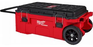 Tool Box System, Rolling Tool Chest w/Interior Tray, Extension Handle, Milwaukee PACKOUT