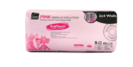Insulation, Steel Stud, Fiberglas Pink Batt, R12 x 3-5/8