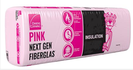 Insulation,  Steel Stud, Fiberglas Pink Batt, R14 x 3-5/8