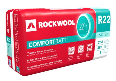 Insulation, Rockwool Comfortbatt, R22 x 5.5