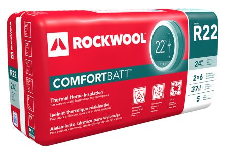 Insulation, Rockwool Comfortbatt, R22 x 5.5