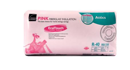 Insulation, Fiberglas Pink Batt, R40 x 11.80
