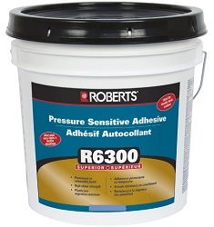 Carpet Adhesive, Pressure-Sensitive RTU, Roberts #6300, 3.78 liter (carpet, carpet tiles, vinyl plank)