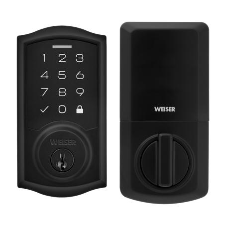 Deadbolt, Keypad Entry, Smartcode Traditional Touch Pad, MATTE BLACK, Weiser Visual Pack