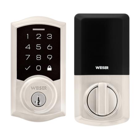 Deadbolt, Keypad Entry, Smartcode Traditional Touch Pad, SATIN NICKEL, Weiser Visual Pack
