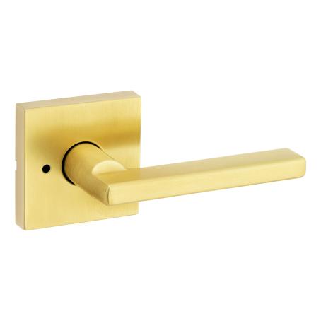 Privacy Lever Set, HALIFAX, Square Rosette, SATIN BRASS, Weiser Visual Pack