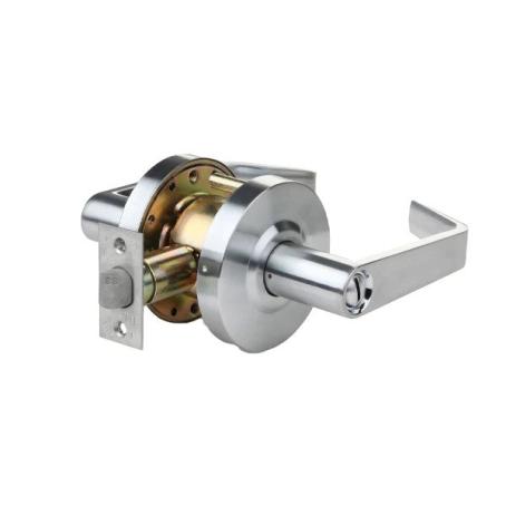 Privacy Lever, 2600 Series, SATIN CHROME, w/ASA Strike (Standard Duty, Cylindrical, Grade 2, LC2676), Tell Box Pack