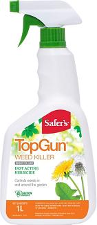 Herbicide, Weed Killer, 1 liter RTU spray, Safer's Top Gun