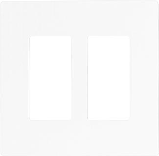 Cover Plate, Decora Screwless, Double Gang, WHITE