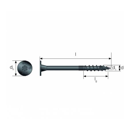 Structural Screw, SDW EWP-PLY, 0.22